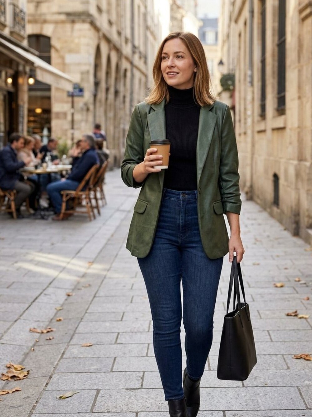 LC Lauren Conrad Olive Green Blazer Jacket• Size M